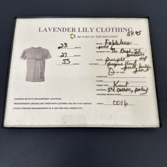 Fabletics Men's L The Dash Short Sleeve Button Up Shirt Purple Knit NWT - Picture 15 of 15